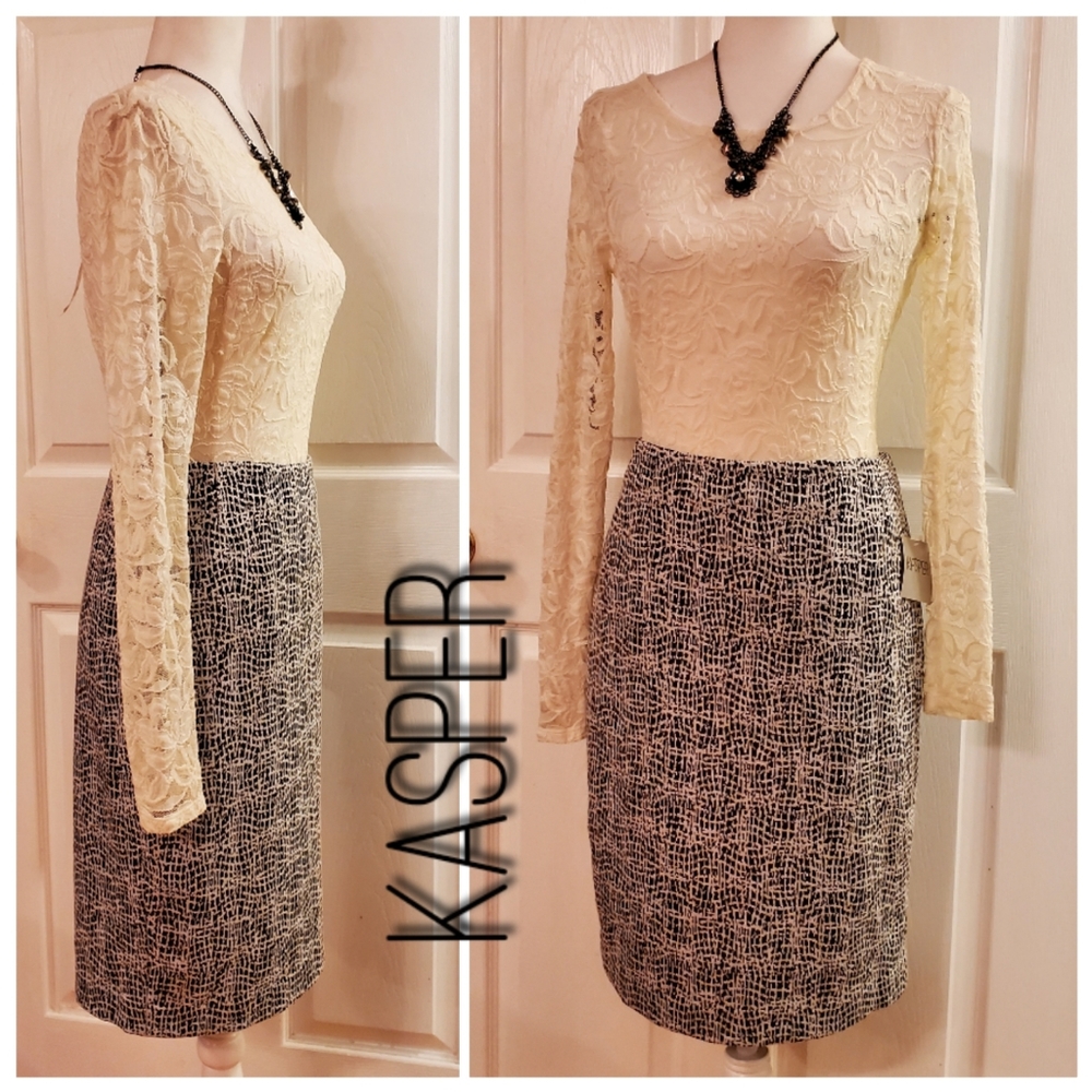 Kasper women knee length skirt  Size 4